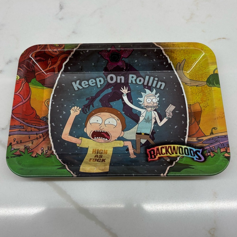 Colorful Rick and Morty Cartoon Rolling Tray